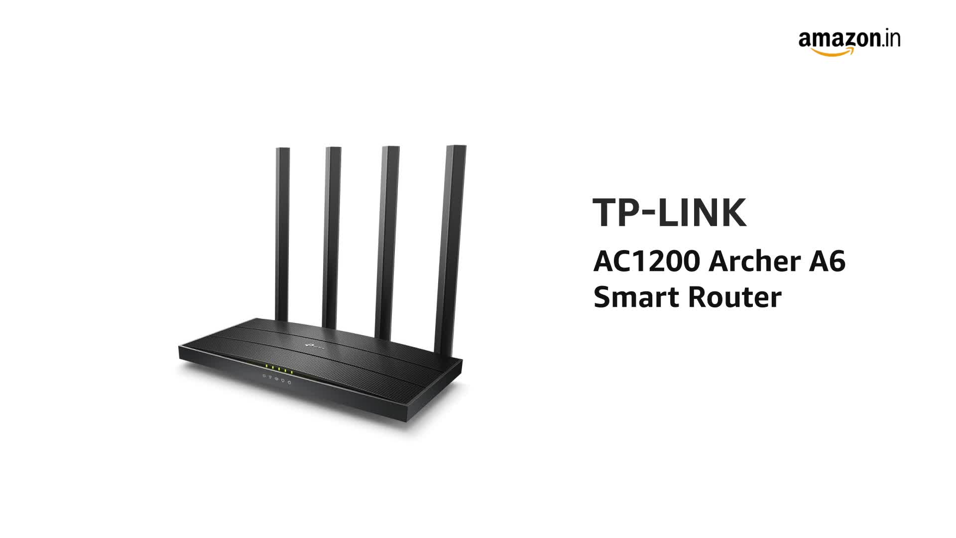 TP-Link AC1200 Mbps Archer A6 Smart WiFi, 5GHz Gigabit Dual-Band